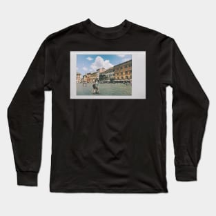 Campo De' Fiori, Piazza Navona, Roma, Italia Instant Photo Long Sleeve T-Shirt